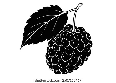 Una ilustración de silueta de Vector de morera