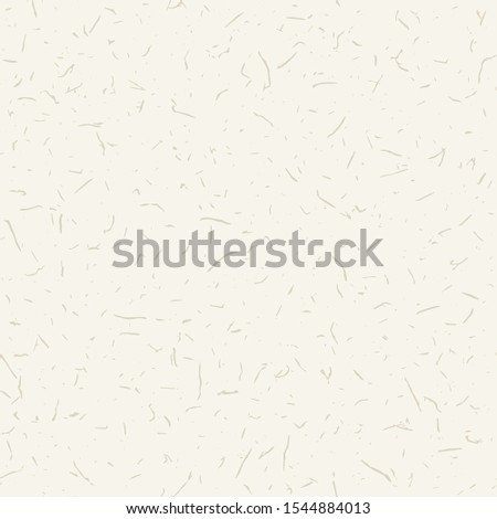 Mulberry Washi Paper Texture Background. Off White Natural Fibre Flecks on Organic Cream Color. All Over Speckled Recycled Print for Homespun Japanese Home Decor Surface. Vector Repeat Tile EPS 10.