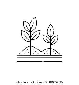Mulching сolor line icon. Garden service. Pictogram for web page, mobile app, promo. UI UX GUI design element. Editable stroke.