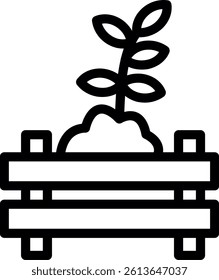Mulching Line Vector Icon Design