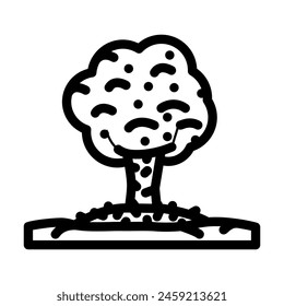 mulching urban gardening line icon vector. mulching urban gardening sign. isolated contour symbol black illustration