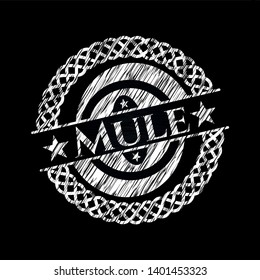 Mule chalk emblem. Vector Illustration. Detailed.