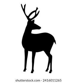 Mule deer animal silhouette. Vector image