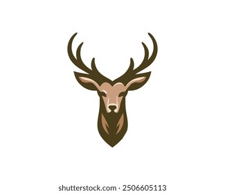 Mule deer logo design icon symbol vector illustration