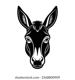 Mule head vector silhouette art illustration