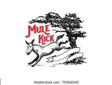 Mule Kick Illustration Design