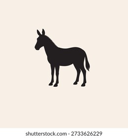 Mule logo vector icon silhouette illustration.