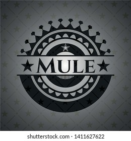 Mule retro style black emblem. Vector Illustration. Detailed.