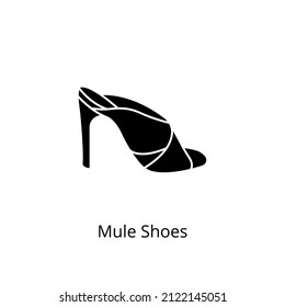 mule shoes icon in vector. logotype