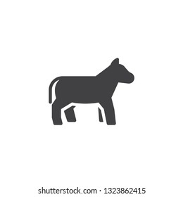 Mule side view vector icon. filled flat sign for mobile concept and web design. horse standing glyph icon. Farm animal symbol, logo illustration. Pixel perfect vector graphics