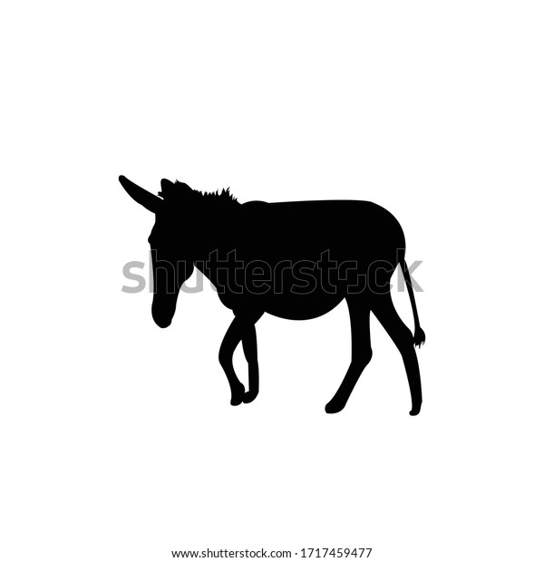 Mule Silhouette Animal Vector Illustration Stock Vector (Royalty Free ...