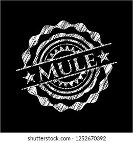 Mule written with chalkboard texture