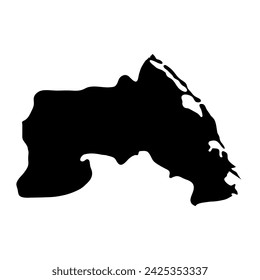 Mapa del distrito de Mullaitivu, división administrativa de Sri Lanka. Ilustración vectorial.