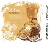 Mulled vintage background. Hand drawn illustration