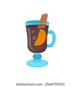 Mulled Wine , Autumn Isolated Vector Illustration