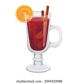 Mulled wine. Christmas warming drink. Spicy drink glegg, grog.
