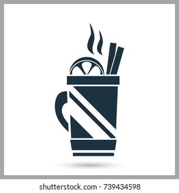 Mulled wine drink simple icon