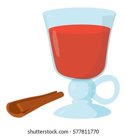 Mulled wine icon. Cartoon illustration of mulled wine vector icon for web