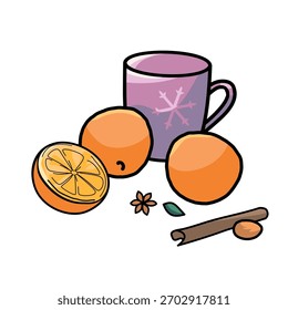Mulled Wine Ingredients with Mug