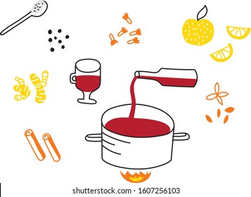 mulled wine new year set