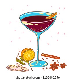 mulled wine with orange