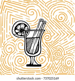 mulled wine with pattern