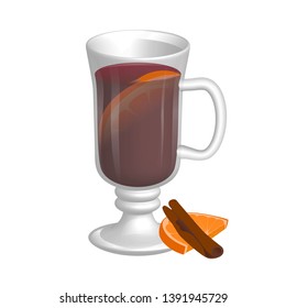 mulled wine with a slice of orange