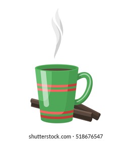 Mulled wine vector illustration.
