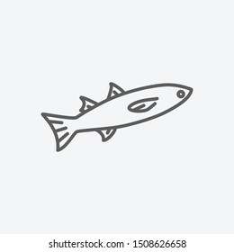 Mullet icon line symbol. Isolated vector illustration of  icon sign concept for your web site mobile app logo UI design