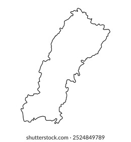Mapa do distrito de Multan, divisão administrativa do Paquistão. Ilustração vetorial.