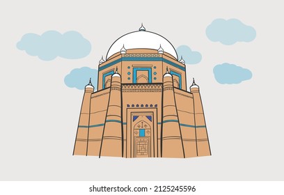 Multan-Grabdenkmal, Vektorgrafik