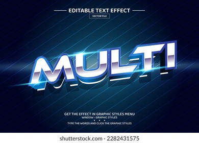 Multi 3D editable text effect template