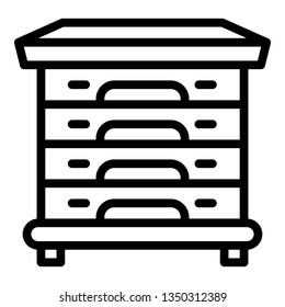Multi beehive icon. Outline multi beehive vector icon for web design isolated on white background