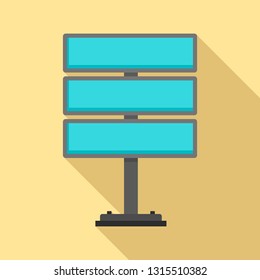 Multi billboard icon. Flat illustration of multi billboard vector icon for web design