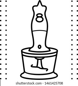 Multi blender in outline style. Coloring template for modification and customizing  according to a specific task.
