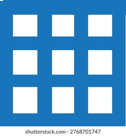 Multi Blocked icon with colour blue 6 box 54 box height wight alright
