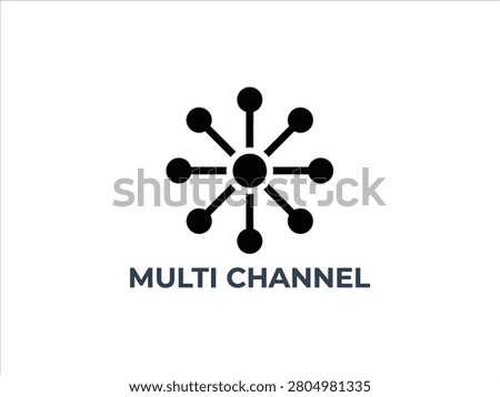 Multi channel icon design, vector illustration