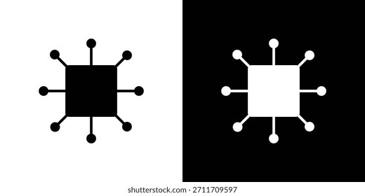Icono multicanal Establecer colección. Silueta de Vector.