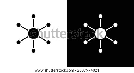Multi channel icon, Vector graphics in filled style