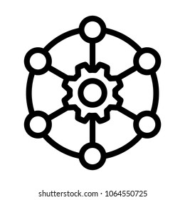 Multi channel icon, vector illustration