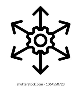 Multi channel icon, vector illustration