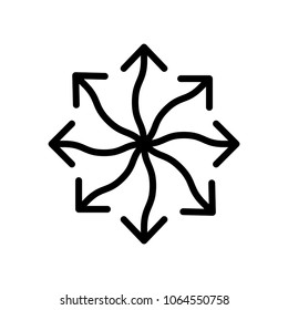 Multi channel icon, vector illustration