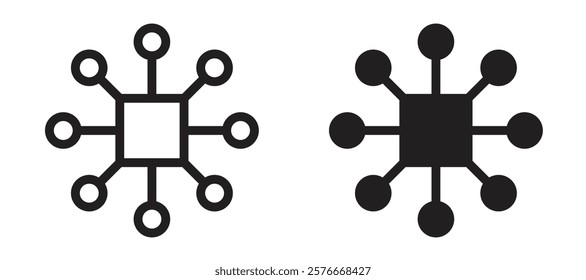 Multi channel icons in outline and stroke versions