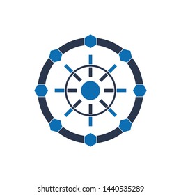 Multi channel Marketing Icon Vector Design 