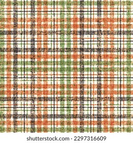 Multi check texture pattern. Abstract green, orange, gray color texture background.Vertical irregular size multi-colored checks Vector. Textile geometrical check texture background pattern.