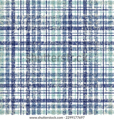 Multi check texture pattern. Abstract cyan,blue, white and summer color texture background.Vertical irregular size multi-colored checks Vector. Textile geometrical check texture background pattern.