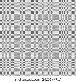 Multi check texture pattern. Vertical irregular size black and white theme checks Vector.simple Textile geometrical white,gray check texture background pattern.