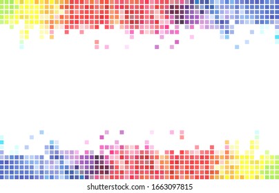 Multi color abstract background. Square pixel mosaic 