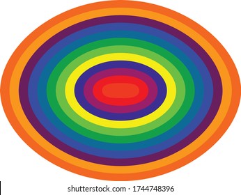 Multi Color Background Rainbow Ellipse Shape Stock Vector (Royalty Free ...