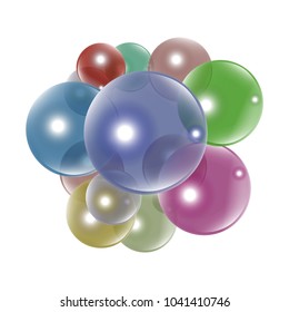 multi color balloon background. vector illustration